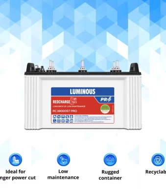 Luminous RC 18000ST Pro 150Ah Tall Tubular Battery