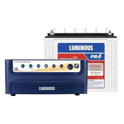 Luminous Hercules 1500 inverter with RC25000 PRO battery