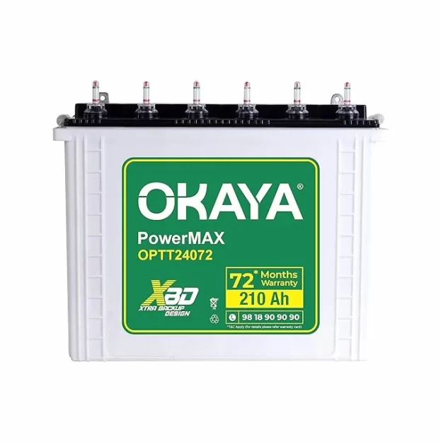 OKAYA PowerMAX OPTT24072 210Ah Inverter Battery