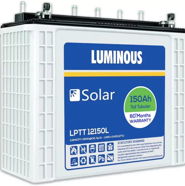 LUMINOUS Solar LPTT12150L Tall Tubular Battery (150Ah)